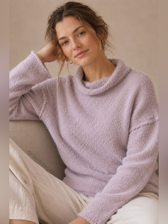 Anthropologie Sweaters - Anthropologie Lavender Soft Mock Neck Sweater
